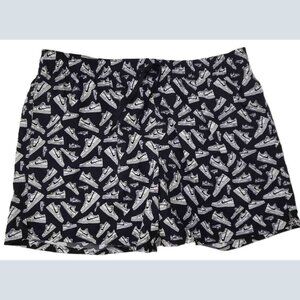 NEW Nike Swim Trunks Sneakers Pattern Black White NESSF517-001 Men's Size XXL